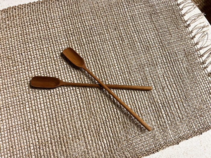 organisk, trebestikk, resirkulert teak, salatbestikk, tresleiver, by bjørkheim, håndlaget, naturlaget, bali, by bjørkheim, surfinspirert, møbler