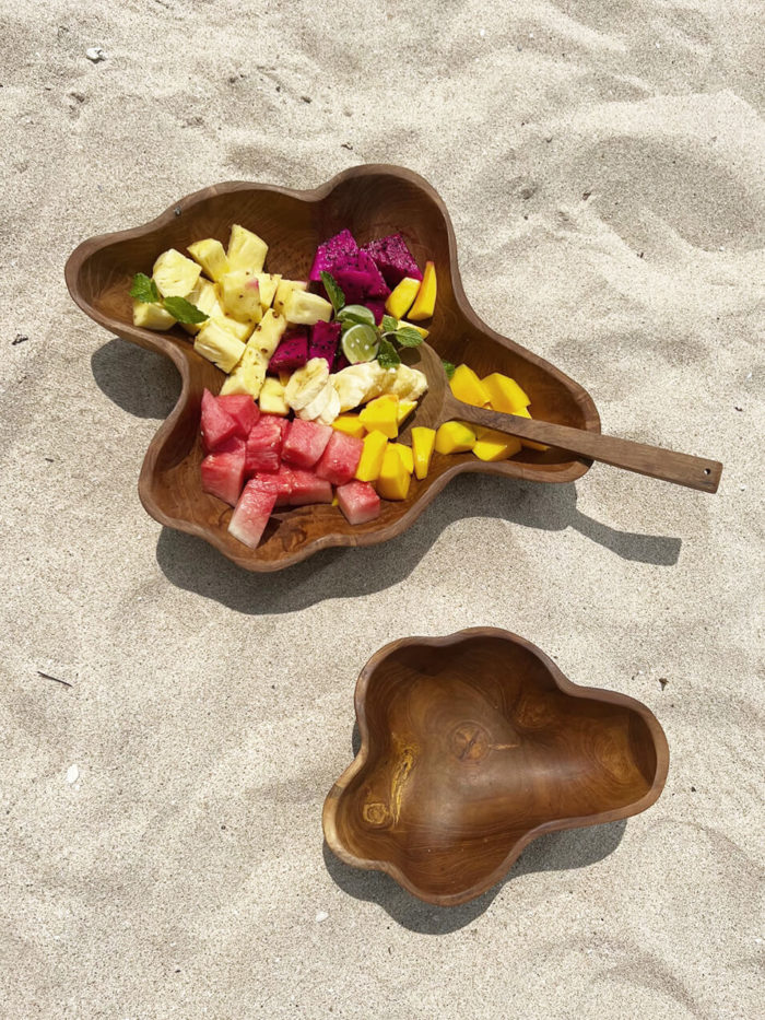 organisk, salatbolle, resirkulert teak, serveringsfat, by bjørkheim, håndlaget, naturlaget, bali, by bjørkheim, surfinspirert, møbler